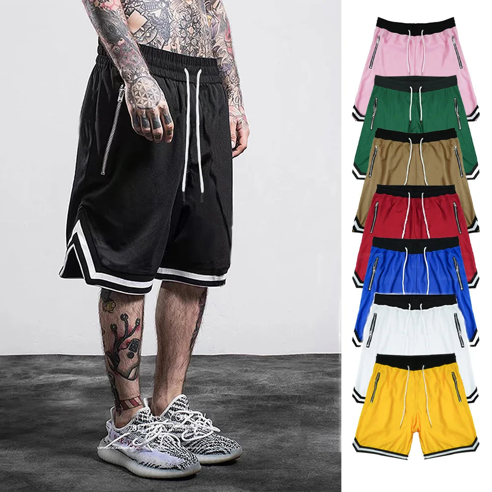 Men's Sports Basketball Shorts Mesh Quick Dry Gym Shorts for Summer Fitness Joggers Casual Breathable Short Pants