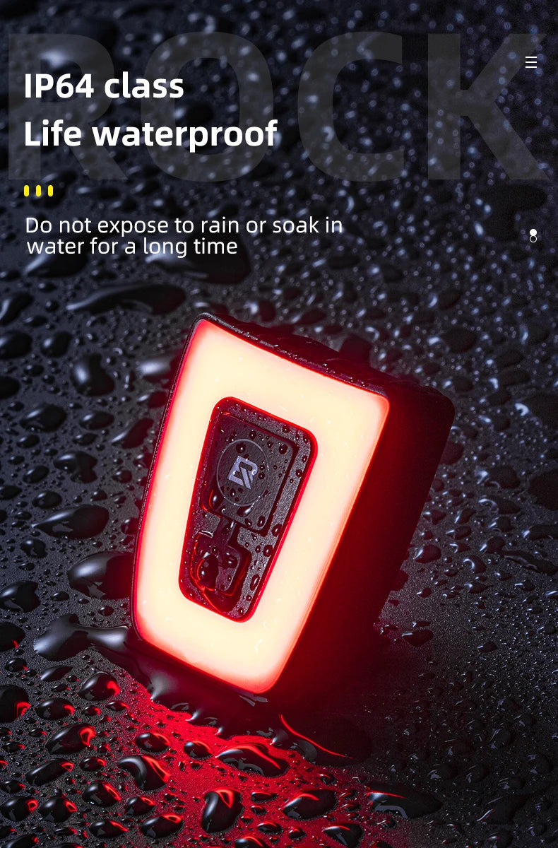 ROCKBROS Bike Light IPX6 Waterproof Taillight Bicycle LED USB Rechargeable Safety Night Riding Sports Bike Rear Light Bike Light