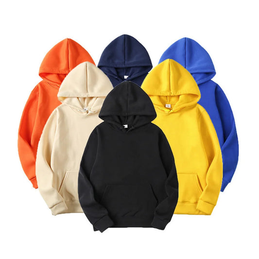 Fashion Men's Hoodie Casual Hoodies Sweatshirts Men's Top Solid Color