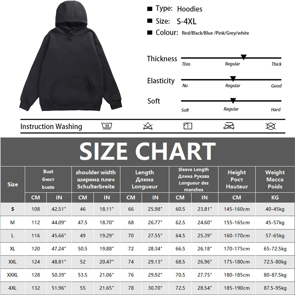 Fashion Men's Hoodie Casual Hoodies Sweatshirts Men's Top Solid Color